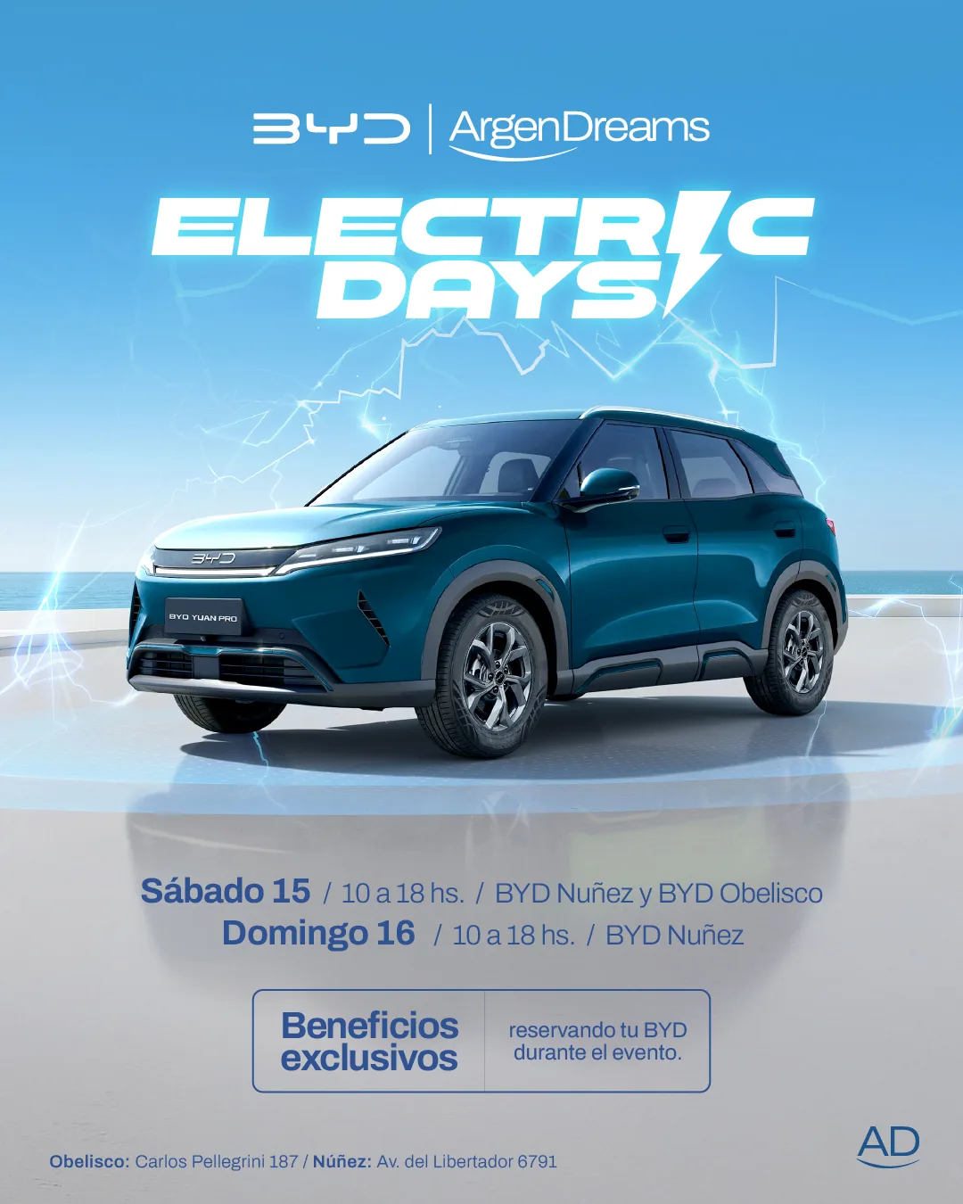 BYD ArgenDreams Electric Days — Sábado 15 y Domingo 16 de agosto